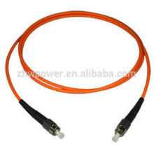 Telecommunication standard ST multimode fiber patch cord ,optical cable jumper